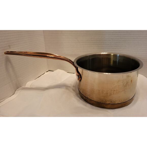 Il Mulino NY Stainless Steel Saucepan Copper Handle 7" Pan 3.25" Deep - Picture 6 of 10